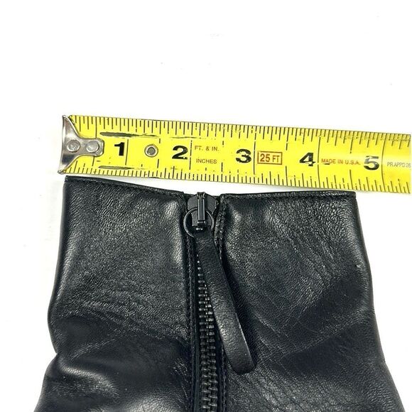 Legres Black Leather Ankle Boots Side Zip Block Heels Italy 36 US 6 - Picture 14 of 14